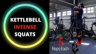 Intense kettlebell squat workout!  #short