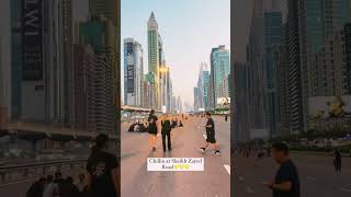 People were filmed walking on Sheikh Zayed Road#dubai #trending #viralreels #youtubeshorts