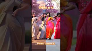 Original Vs AI: Gulabi Sadi #dance #ai #dancecomparison #trending #subscribe @VibesofAI