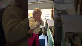 Her First time seeing Dungeness Crab! #oregoncoast #crab #seafood #seafoodcrab #waldport #crabbing