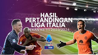 Hasil Liga Italia Pekan Ke 11 2023/2024, Milan Kalah di Kandang, Inter Aman di Puncak Klasemen