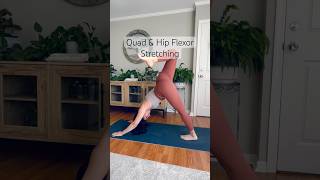 Yoga Poses For Quad & Hip Flexor Flexibility #yogaposes #hipflexorstretch #quadstretch #yogaathome