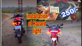 Hazard light for rs 200.//  hazard flasher installer on rs 200