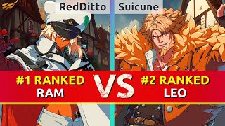 GGST ▰ RedDitto (#1 Ranked Ramlethal) vs Suicune (#2 Ranked Leo). High Level Gameplay