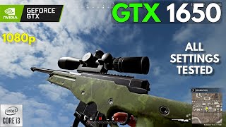 PUBG : GTX 1650 4GB - 1080p - All Setting Tested