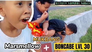 MUKBANG ASMR BONCABE DAN MARSHMALLOW LEVEL 30 - PEDASSS !!!