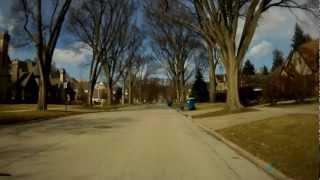 Cycling in Hinsdale near The Lane School and Oak Street, V6