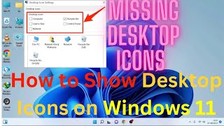 How to add This PC icon to your desktop on Windows 11 | Missing Desktop Icons | Show Desktop Icons