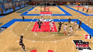 Crazy dunk on two people in NBA 2k22