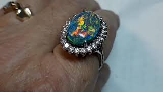 Australian Lightning Ridge mine Black Opal, over 8 carats.