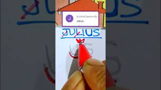 JULIUS Name Logo Design #trending #art #logo #viral #youtubeshorts #shorts