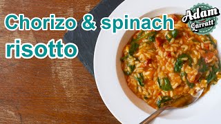 Chorizo & spinach risotto | Easy swap out risotto recipe | pantrydemic recipe #4