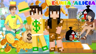 Yuta Kaya VS Mio Miskin Bangun Rumah Diamond VS Kardus Di Minecraft 🤑😱| Minecraft | Dunia Alicia