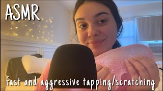 ASMR fast and aggressive tapping and scratching✨