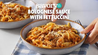 How to Make Bolognese Sauce with Fettuccine | SavoryOnline