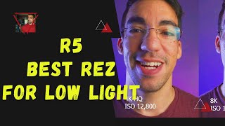 Canon R5 | How does resolution affect low light performance?