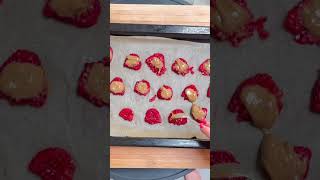 Delicious Almond Butter & Raspberry bites!! #shorts