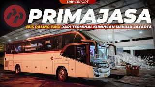 NAIK BUS PALING PAGI DARI KUNINGAN 😵 | Trip Report Bus Primajasa Kuningan - Cirebon - Jakarta