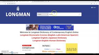 Finding Word Forms with the Longman Online Dictionary