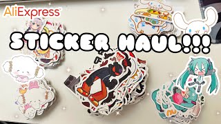 ALIEXPRESS STICKER HAUL!!! fnf, sanrio, hatsune miku & more!!!