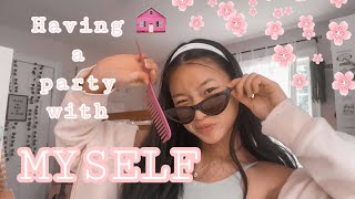 HAVING A PARTY WITH MYSELF 🥳🪅 (home alone & blasting music) |Karen Jisan |