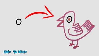 How To Draw : yellow bird painting _ drawing and painting