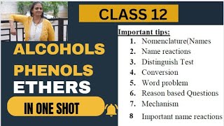 All in one | Alcohols,Phenols& Ethers In one shot| Class 12| Last Minute Prep Series|Day 20|