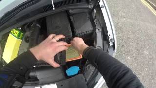 VW Sharan 7N 2.0tdi service - how to replace air filter