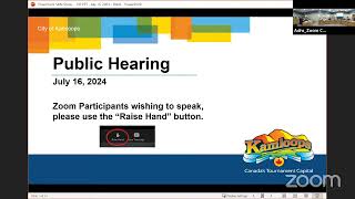 Kamloops City Council - Public Hearing - July 16, 2024