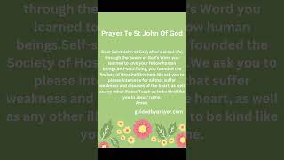 Prayer to Saint John of God