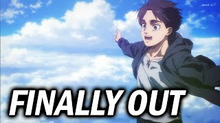 FINNALY OUT!!! - Episode Review and Opinion - Attack On Titan Season 4 Part 3 Cour 1