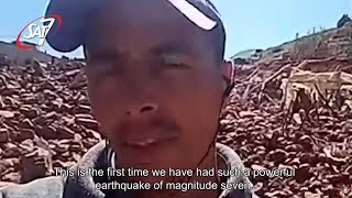 Earthquake survivor thanks God in face of disaster