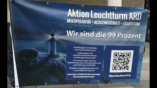 Leuchtturm ARD - Mahnwache in Pforzheim am 27.07.2022