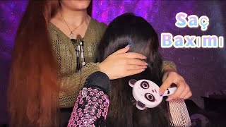 ASMR | BAŞ MASAJI💆🏻‍♀️| Saç Baxımı, Saç Darama | 5 DƏQİQƏYƏ YATACAQSAN