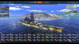 World of Warships Gameplay #13 - ARP Haruna - Battle with Torpedo Planes