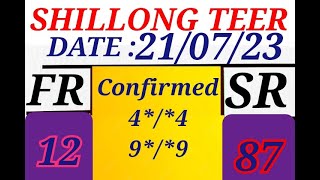 Shillong teer: Success guti (21/07/23) 100% result hoga