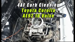 4AF Carb Cleaning Toyota Corolla AE92 16 Valve