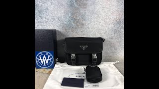 [QC] Prada Nylon And Saffiano Leather Crossbody Bag