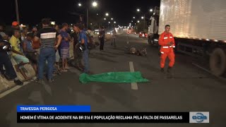 Homem é vítima de acidente na BR-316 e população reclama de falta de passarelas 01 09 2022