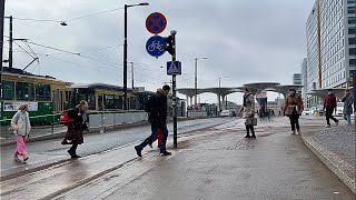 Finnish Snowy Spring Weather, Helsinki! Walk in Central & West Pasila! (26 March 2024)