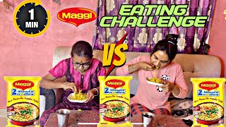 1 minute Maggie challenge with lalithakka 😂 | DV 420