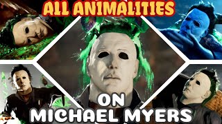 All Animalities Performed on Michael Myers - Mortal Kombat 1