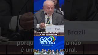 O mundo deve olhar para as pessoas que mais necessitam #Lula #G20 #Shorts