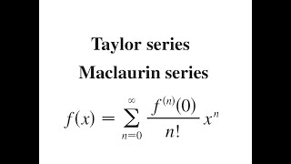 Taylor series and Maclauren Series for Analytic Functions f(x)=e^x