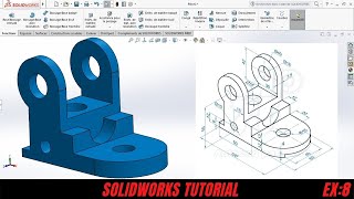 Solidworks 3D practice Drawing / exercise 8/ Simple Tutorial For Beginners