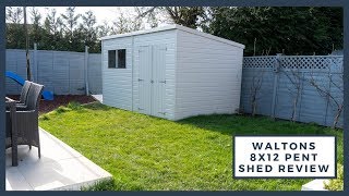 #AD Waltons 12 x 8 Pressure Treated Tongue and Groove Pent Shed Review