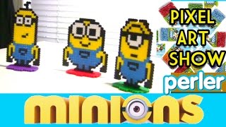 Perler Bead Tutorial: Freestanding Minions Project - Pixel Art Show