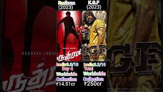 K.G.F Chapter 1 V/s Rudhran Movie box office collection comparison #shortfeed