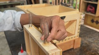 How To Make A Wooden Chest With A Hidden Secret Mechanism // Great Woodworking Thinking