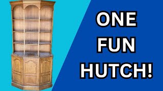 Fun Furniture Flip of a Vintage Hutch. Great Idea For a Child's Room.